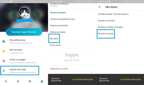 como eliminar cuenta happn|Problemas para Eliminar Cuenta de Happn